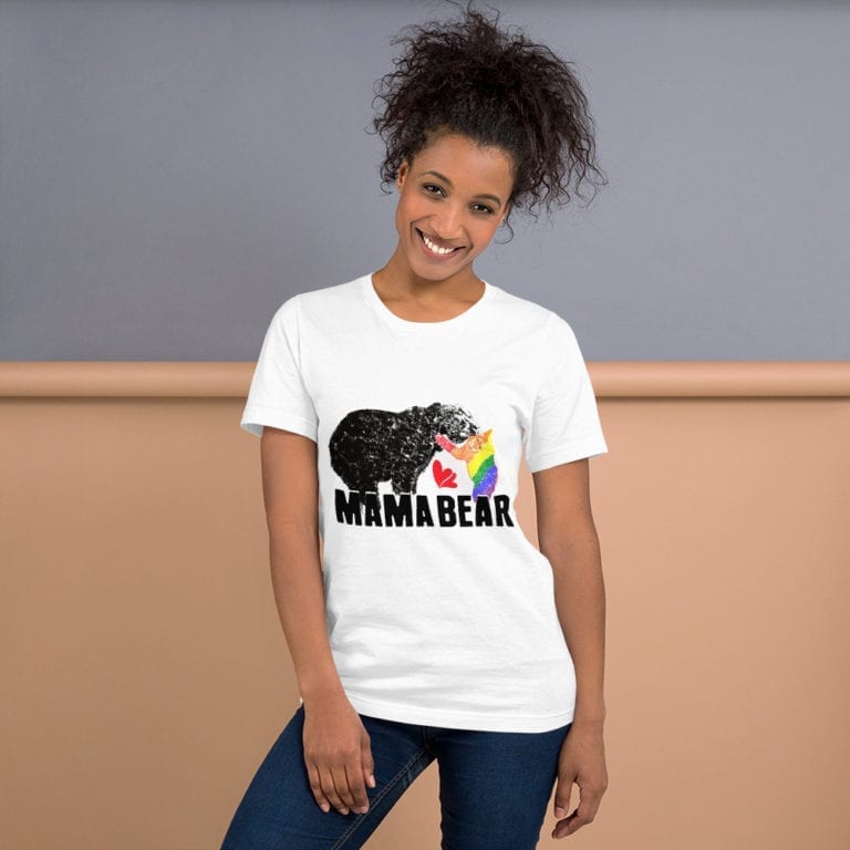 mama bear gay baby unisex tshirt white