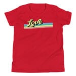 LGBTQ Pride Kids Tshirt Retro Love