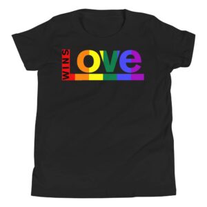 Love Wins! Kids Tshirt Black