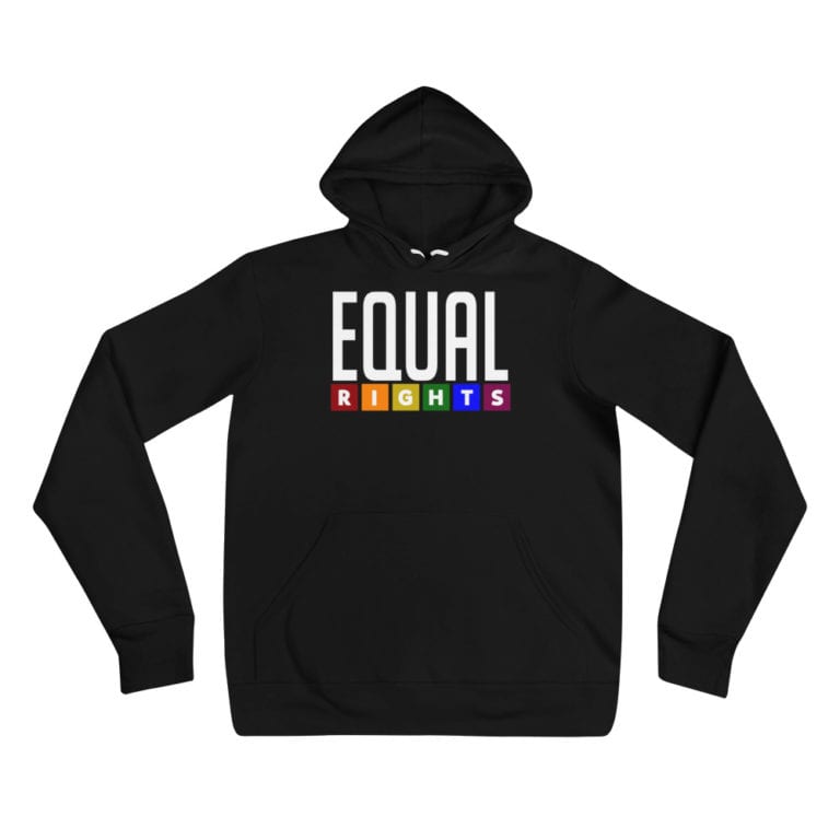 EQUAL RIGHTS LGBTQ Lightweight Hoodie Black