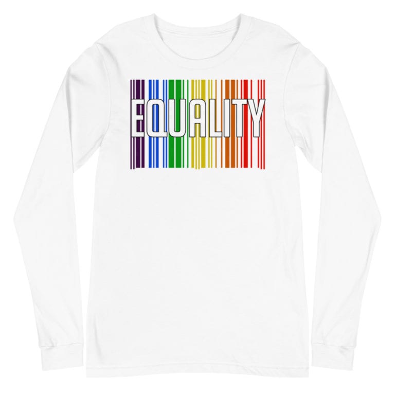 EQUALITY LGBTQ Long Sleeve Tshirt White