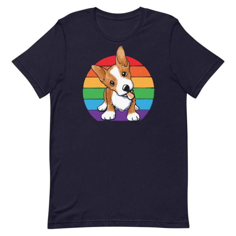 Corgi LGBTQ Rainbow Pride Tshirt