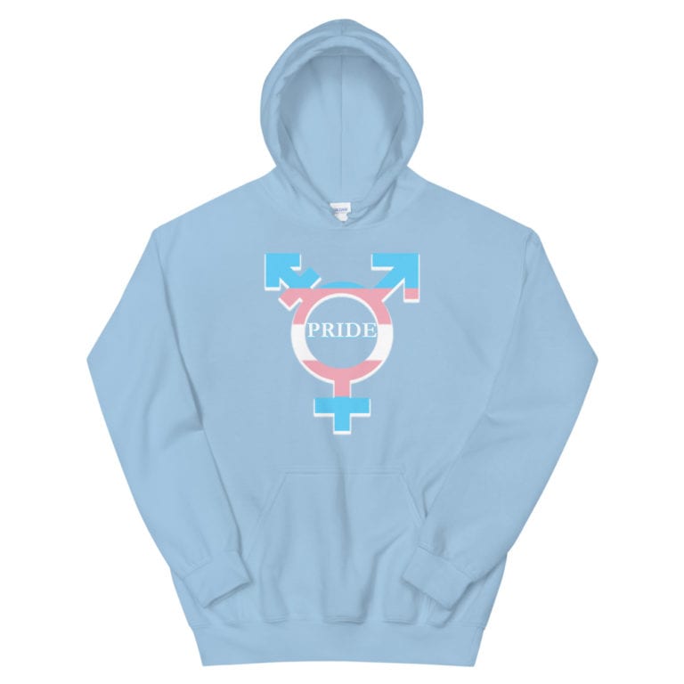 Transgender Pride Hoodie Blue