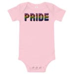 Retro Pride LGBTQ Onepiece Baby Bodysuit Pink