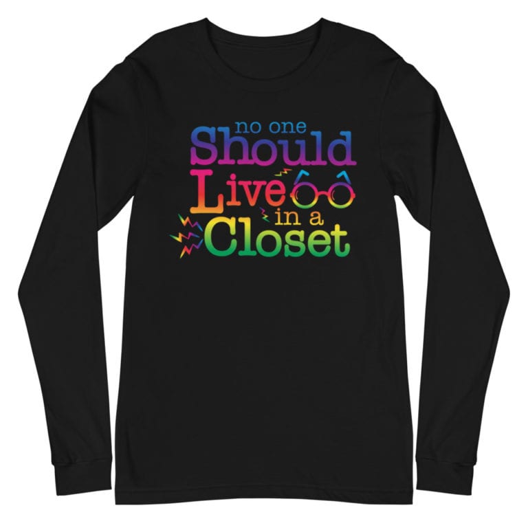 Out of the Closet Gay Pride Long Sleeve Tshirt