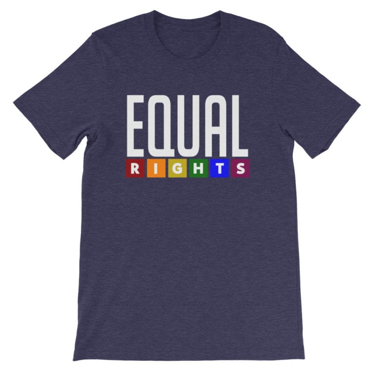 EQUAL RIGHTS LGBTQ Pride Tshirt Navy