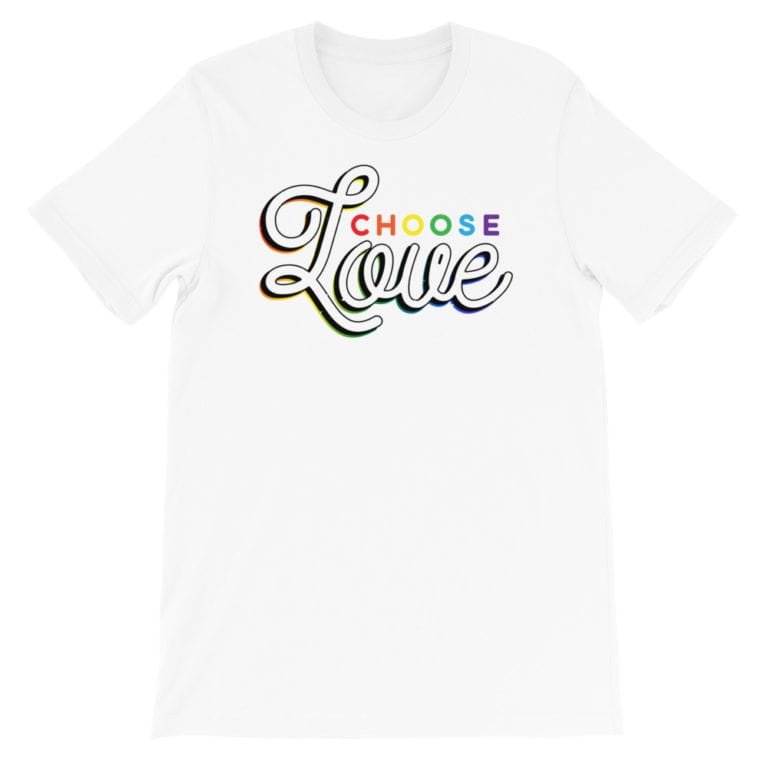 Choose Love Rainbow LGBTQ Pride Tshirt