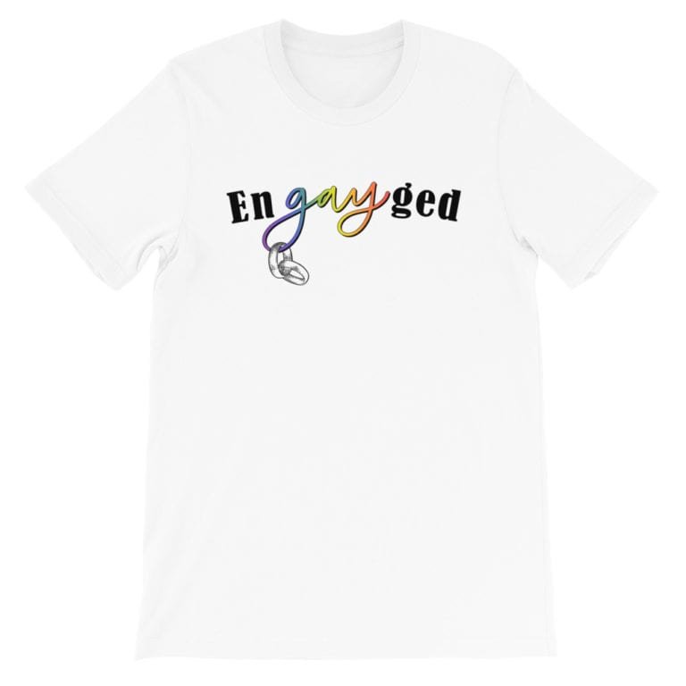 enGAYged LGBTQ Pride Tshirt White