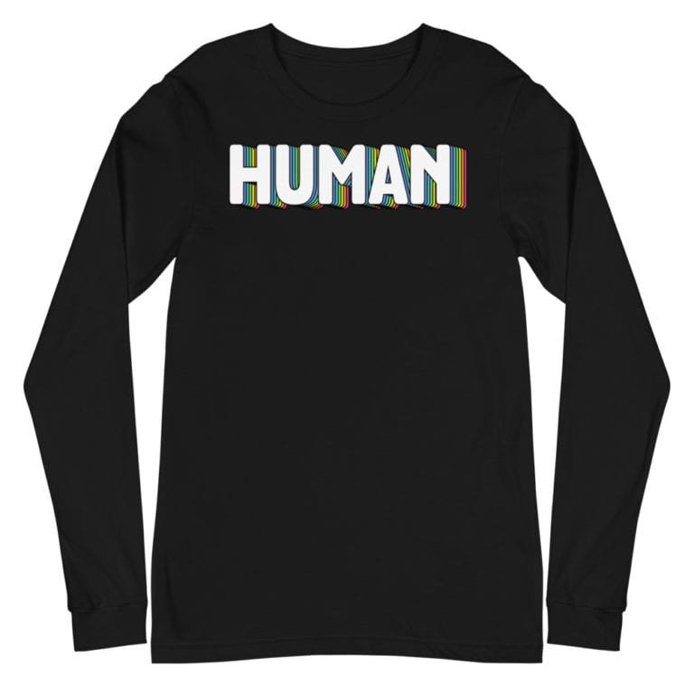 Human LGBT Pride Long Sleeve Tshirt