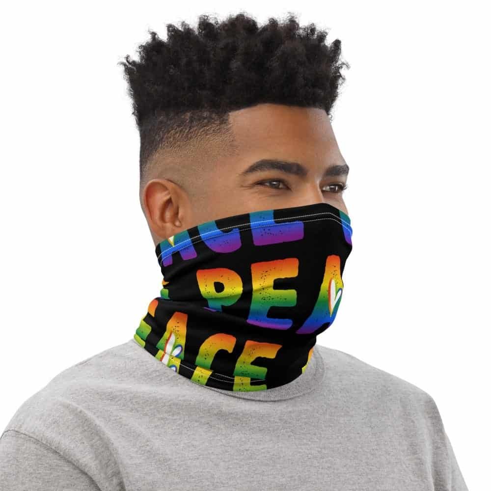 LGBTQ Rainbow PEACE Face Mask