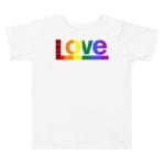 Equal Rights LGBTQ Pride Toddler Tshirt White