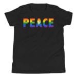 Rainbow PEACE Kid Tshirt Black