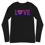 LOVE Bisexual Pride Long Sleeve Tshirt