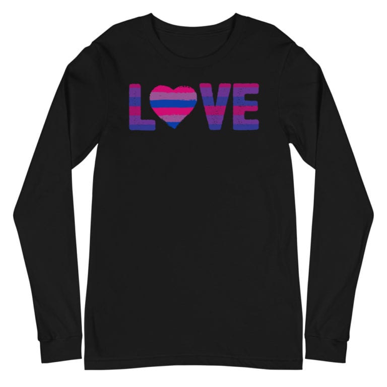 LOVE Bisexual Pride Long Sleeve Tshirt