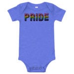 Retro Pride LGBTQ Onepiece Baby Bodysuit Blue