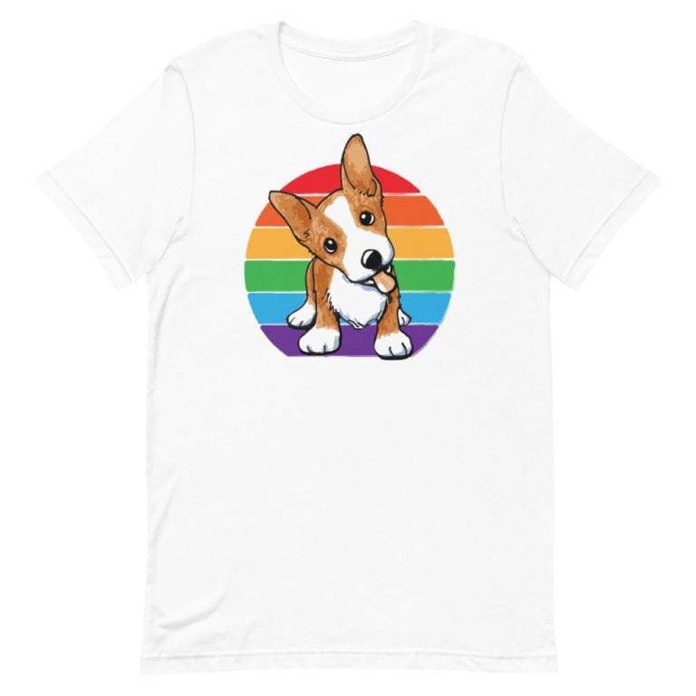 Corgi LGBT Rainbow Pride Tshirt