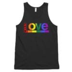 Love Wins Rainbow Tank Top Black