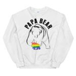 Papa Bear Gay Child Pride Sweatshirt White
