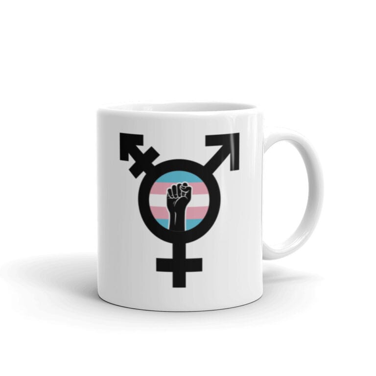 Black Trans Lives Matter Rising Fist Pride Transgender Pride Coffee Mug