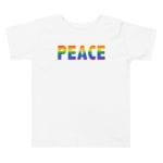 Rainbow PEACE Toddler Tshirt White
