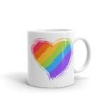 Rainbow Heart LGBTQ Pride Coffee Mug