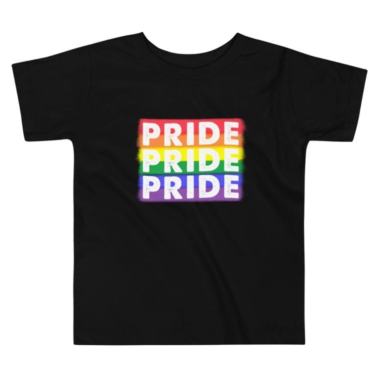 PRIDE x3 Toddler Tshirt black