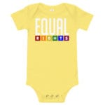Equal Rights LGBTQ Pride One Piece Baby Bodysuit Yellow