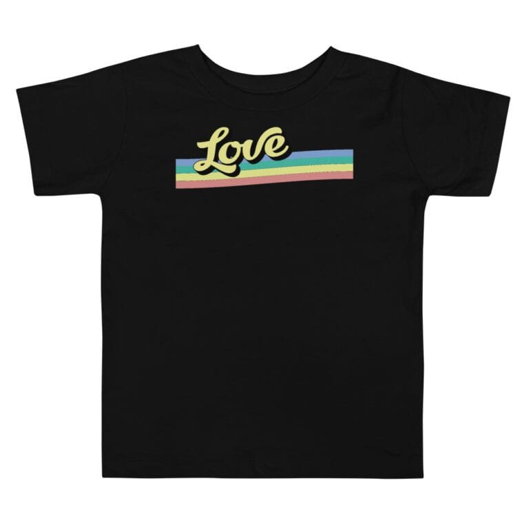 Retro Love Toddler Gay Pride Tshirt