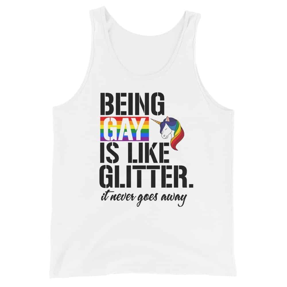 Being Gay Is Like Glitter LGBTQ Tank Top