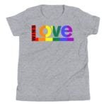Love Wins! Kids Tshirt Grey