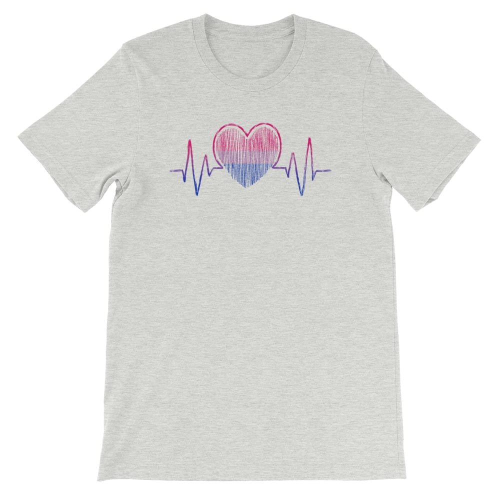 LGBT Bisexual Pride Heartbeat Tshirt