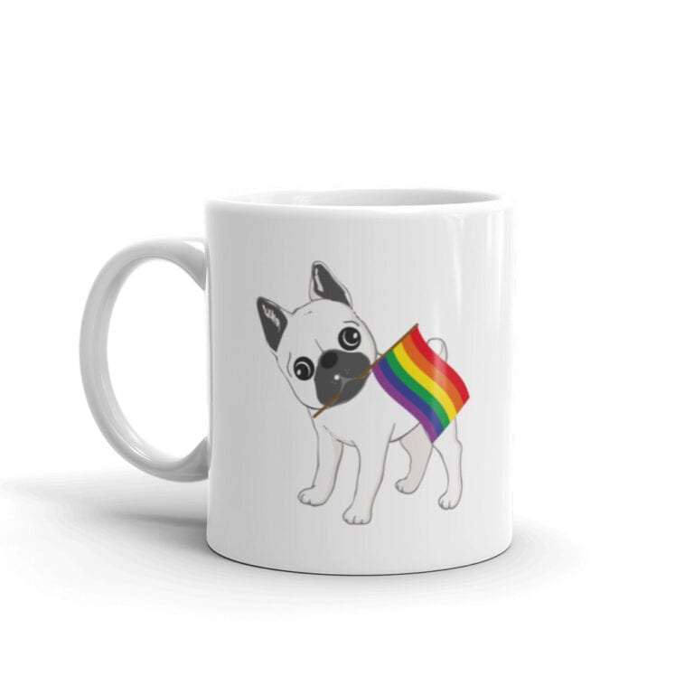 French Bulldog Rainbow Pride Coffee Mug