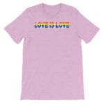 Love is Love LGBTQ Tshirt Lilac