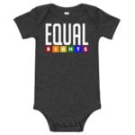 Equal Rights LGBTQ Pride One Piece Baby Bodysuit Dark Grey