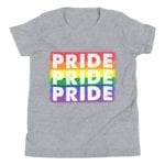 Rainbow Pride Kids Tshirt Grey