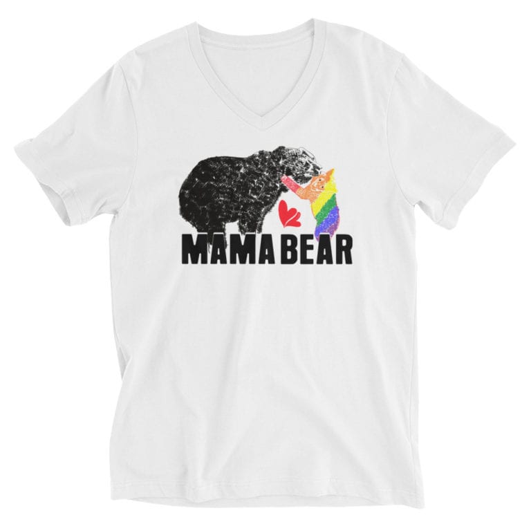 Mama Bear Gay Child Vneck Tshit