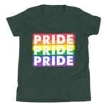 Rainbow Pride Kids Tshirt Green