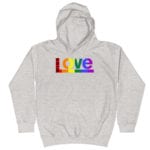 Retro Pride LGBTQ Kid Hoodie Grey