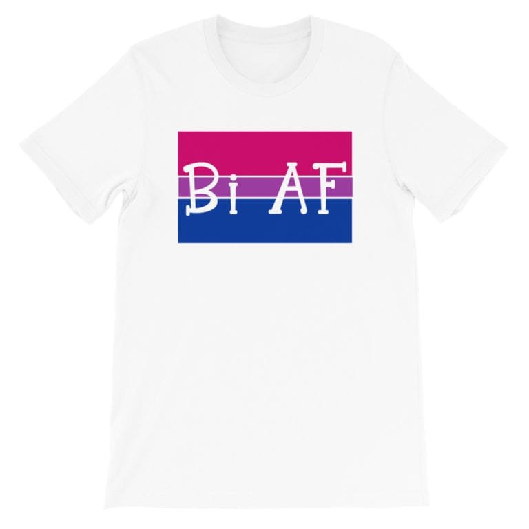 Bi AF LGBTQ Pride Tshirt White