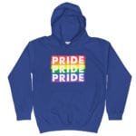 Rainbow Pride Kid Hoodie Blue