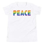 Rainbow PEACE Kid Tshirt White
