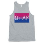 Bi AF LGBTQ Tank Top Grey