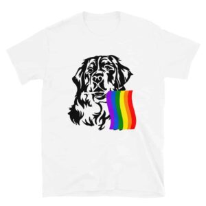 st bernard gay pride tshirt