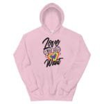 Love Who You Want LGBTQ Heavyweight Hoodie Pink