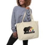 Mama Bear Gay Child Large Organic Cotton Tote Oyster