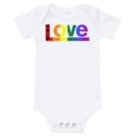 Love Wins! One piece Baby Bodysuit White