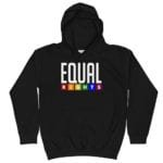 Equal Rights Pride Kid Hoodie Black