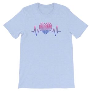 Bisexual Pride Heartbeat Tshirt