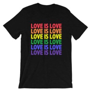 Love is Love x3 Short Sleeve Tshirt Black