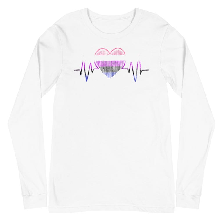 Heartbeat Genderfluid Pride Long Sleeve Tshirt